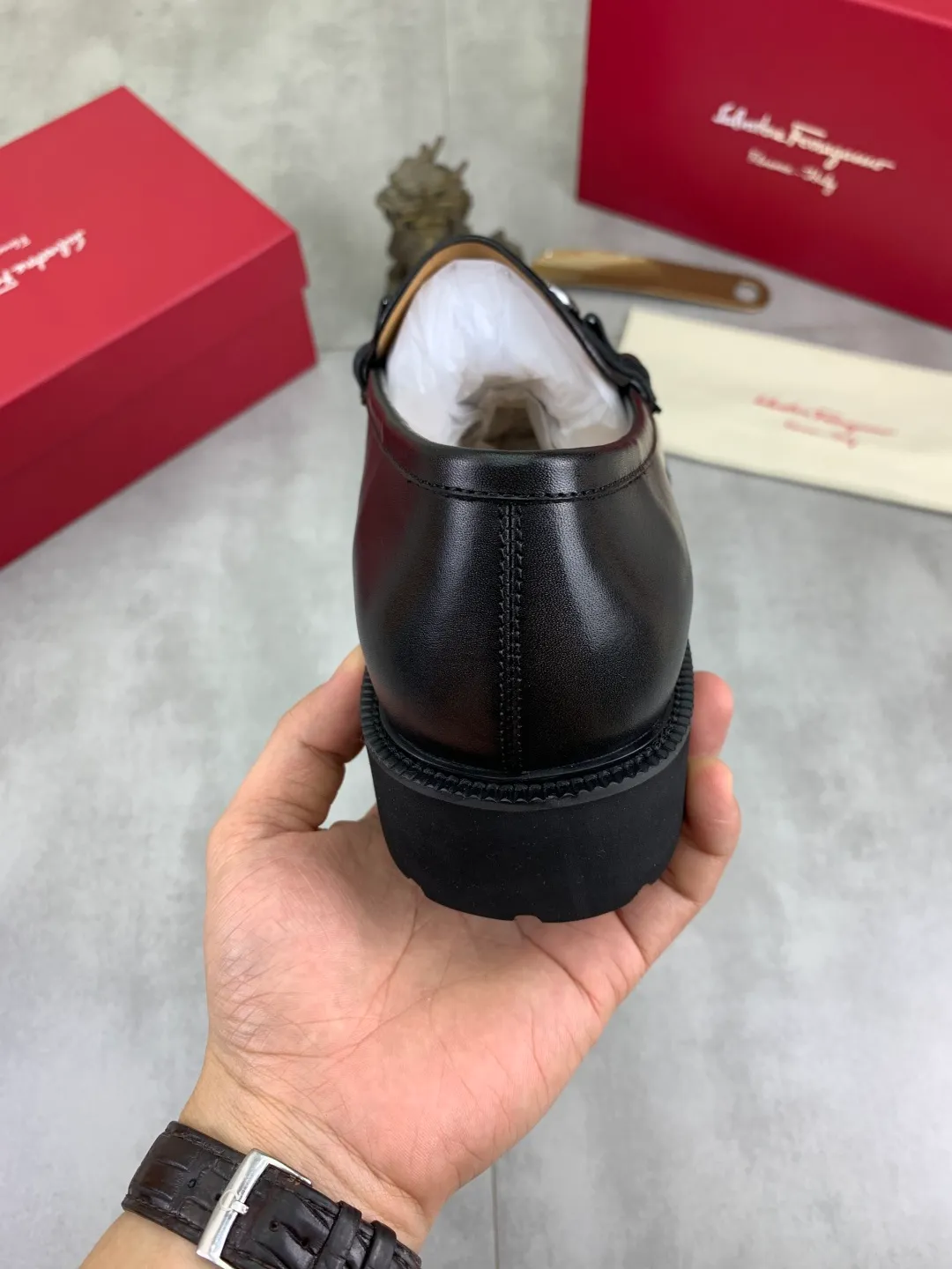 Men's men's shoes 💰P542 new high quality [Ferragamo/Ferragamo] latest model original imported calfskin, imported cowhide lining + original luxury metal buckle + original combination outsole Comparison without pressure Code number: 38-44 (45 customized)
